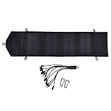 15 W 5 V tragbare Solar-Faltpanel-Bank, unterwegs aufgeladen mit effizienten monokristallinen Siliziumzellen für Camping, Reisen, im Freien, USB-kompatibel,