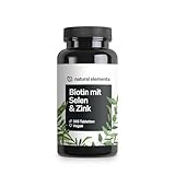 Biotin + Selen + Zink für Haut, Haare & Nägel - 365 vegane Tabletten - Ohne Magnesiumstearat, laborgeprüft & in Deutschland produziert