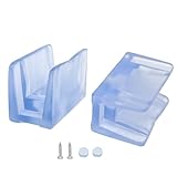 Duschtür-Stoßstangen für 8 mm Glasschiebetüren, Anti-Kollisionsblock (transparent, 30 x 19 x 14 mm), 4 Stück