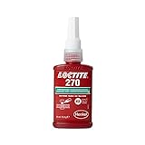 LOCTITE 270, Kleber für die dauerhafte Sicherung von Schrauben, hochfeste Schraubensicherung für Metallgewinde, Flüssigkleber für z. B. Pumpen & Getriebe, 1x50ml