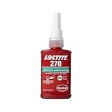 LOCTITE 270, Kleber für die dauerhafte Sicherung von Schrauben, hochfeste Schraubensicherung für Metallgewinde, Flüssigkleber für z. B. Pumpen & Getriebe, 1x50ml