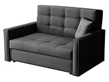 Mirjan24 Sofa Viva II Lux mit Schlaffunktion, Bettsofa, 2 Sitzer Polstersofa mit Bettkasten inkl. Kissen, Schlafsofa Sofagarnitur, Wohnlandschaft, Farbauswahl (Tatum 283)