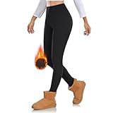 Opssaker Thermo Leggings Damen High Waist Gefüttert Fleece Leggings Damen Warm Thermohose Leggins Blickdicht Winter Thermounterteile für Damen