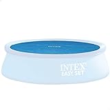 Intex Solarabdeckplane für Easy und Frame Pool 366 cm Stärke 120 Mikron, Fertigungsmaß: Circa 348 cm, 28012, Blau