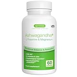 Ashwagandha KSM-66 Wurzelextrakt mit L-Theanin & Magnesium, 5% Withanolide, fördert Stressresistenz, vegan & hypoallergen, 60 Kapseln, von Igennus