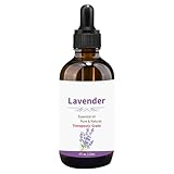 Pure Lavender Essential Oil - Huge 4 fl oz with Glass Dropper | 100% Pure and Natural Lavender Oil | Premium Grade Essential Oils for Diffusers, Skin, Aromatherapy, Massage 118mL