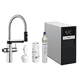 BLANCO 526255 EVOL-S Pro Küchenarmatur, 190 W, 230 V, Edelstahl, drink.soda 5-in-1