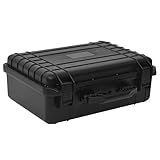 CIADAZ Flugkoffer Tragbar Schwarz 47x36x18 cm PP, Pelican Case, Flightcase, Peli Case, Munitionsbox, Hardcase Koffer, Werkzeugkoffer Leer Gross