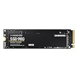 Samsung 980 NVMe M.2 SSD, 500 GB, PCIe 3.0, 3.500 MB/s Lesen, 3.000 MB/s Schreiben, Interne SSD für Gaming und Alltagsanwendungen, MZ-V8V500BW