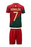IHIMI Nationalmannschaft Portugal Ronaldo, 7 Kinder Trikot, Komm mit Shorts Fußballfans (8-9 Jahre,152)