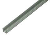 Alberts 485610 U-Profil | speziell für 19 mm starke Spanplatten | Aluminium, silberfarbig eloxiert | 1000 x 22 x 15 mm