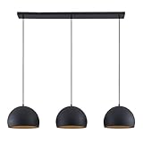 Lindby Pendelleuchte 'Tarjei' (Modern) in Schwarz aus Metall u.a. für Wohnzimmer & Esszimmer (3 flammig, E27) - Deckenlampe, Esstischlampe, Hängelampe, Hängeleuchte, Wohnzimmerlampe