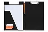 Heidemann Aufklappbare Klemmbrettmappe DIN A4 farbig (schwarz)