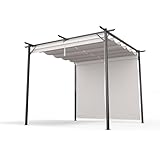 blumfeldt Pergola: Robuster Gartenpavillon 3x3 m, wasserdicht & Winterfest, mit Jalousien, pulverbeschichteter Stahlrahmen, PA-beschichtetes Polyesterdach.