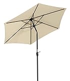 Schneider Sonnenschirm Bilbao, natur, 220 cm rund, 620-02, Gestell Stahl, Bespannung Polyester, 4.3 kg