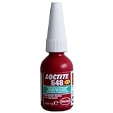 LOCTITE 648, hochfester Kleber für zylindrische Fügeteile, Flüssigkleber für aktive und passive Metalle wie Baustahl, temperatur- und ölbeständiger Metallkleber, 1x10ml