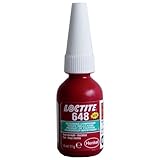 LOCTITE 648, hochfester Kleber für zylindrische Fügeteile, Flüssigkleber für aktive und passive Metalle wie Baustahl, temperatur- und ölbeständiger Metallkleber, 1x10ml