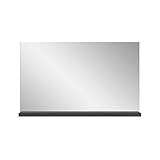 furnling Wandspiegel Scarlett, Garderobenspiegel, Flurspiegel, rechteckig, mit großzügiger Ablagefläche, FSC zertifiziert, Garderobenmöbel, Flurmöbel, weiß/grau