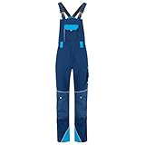 BWOLF Brave Latzhose Herren Arbeitshose Schutz-Latzhose mit Kniepolster-Taschen verstärkt mit 600D Polyester (Blau, XL)