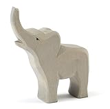 Ostheimer 20422 Elefant klein trompetend aus Holz Höhe 11,5cm