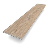 Bodenglück Vinylboden BASIC 'Eiche Filderstadt' Braun | Klick Vinyl in natürlicher Holzoptik mit Trittschalldämmung | 1210 x 228 x 4,4 mm | Paketpreis für 3,34m² | Feuchtigkeitsunempfindlich