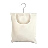 Leinen Wäscheklammerbeutel,32 * 28cm Klammerbeutel für Wäscheklammern Wäscheklammer mit Aufhängehaken Lagerung Tasche,Hängende Korb für Heimgebrauch, Zum Aufhängen,Linen Clothes Peg Bag