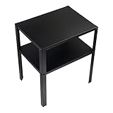 Nachttisch von IKEA KNARREVIK aus schwarzem Metall, mit Ablagefläche