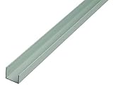 Alberts 475192 U-Profil | Aluminium, silberfarbig eloxiert | 1000 x 22 x 20 x 15 mm