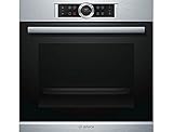 Bosch HBG635BS1 Serie 8 Einbau-Backofen, 60 x 60 cm, Made in Germany, EcoClean Direct Reinigungshilfe, AutoPilot 10 10 Automatikprogramme, 4D Heißluft Backen auf 4 Ebenen, TFT-Touchdisplay