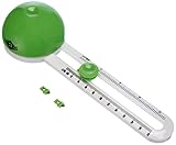 Wedo 799500 Kreisschneider Comfortline (für Durchmesser von 10 - 32 cm, inklusive 3 Klingen, mit Schutzkappe) grün/weiß