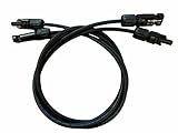 Solarkabel 4 mm² mm2 mit Stecker MC4 PV-Kabel PV Photovoltaik Leitung Kabel 1-3 - 5 Meter m Verbindungskabel Verlängerung Solarmodul qmm Verlängerungskabel, Größen Name: 2 x 1 Meter 4mm²