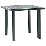 vidaXL Gartentisch Witterungsbeständig Balkontisch Terrassentisch Esstisch Tisch Campingtisch Beistelltisch Grün 80x75x72cm Kunststoff