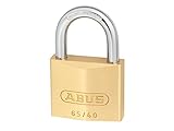 ABUS Vorhängeschloss Messing 65/40 - 4er Set, gleichschließend - Kellerschloss, Spindschloss u. v. m.- Messing-Schlosskörper - gehärteter Stahlbügel - ABUS-Sicherheitslevel 5