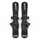 Snowfeet* Kurze Mini-Ski für Schnee | 65 cm | Snowblades Skiboards Skiblades Kleine Ski (SCHWARZ) | für Snowboardschuhe