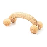 Tuuli Accessories Massage Massagegerät Rücken Nacken Schulter Massageroller Roller Ball aus Holz 18 x 7 x 6 cm
