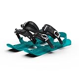 Snowfeet PRO - Mini Short Ski Skates für Schnee | Ski für Winterschuhe | Kurze Snowskates Snowblades Skiboards | Das echte Original (Türkis)