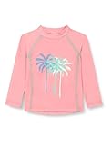 Playshoes Unisex Kinder UV-Schutz Bade Shirt Schwimmshirt Badebekleidung, Palmen Koralle langarm, 86/92