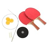 Outanaya Schlägerspielzeug für zu Hause Übungsroboter für Tischtennis Welle Tischtennis tischtennistrainer Tischtennis Trainer Schlägerspielzeug für den Innenbereich Pong-Paddel Hölzern rot