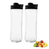 Blender Teil Cup, 2Stück 20oz Blend Active Flaschen, Blender Smoothie Flasche Cup Ersatz mit Deckel, Smoothie Flasche, Leak Proof Blender Tassen, für BLSTPB BLSTP2 Modelle Blender, Blender Zubehör