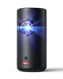 Nebula Anker Capsule 3 Laser 1080p, Smart, WLAN, Mini Beamer, Black, Portable Beamer, Dolby Digital, Laser Projektor, Autofokus, 120-Zoll Bild, 2,5 Stunden Wiedergabe (Generalüberholt)