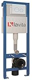 Domino Lavita WC Vorwandelement für Hänge-Toilette inkl. Drückerplatte (OW) Weiss 112-128 cm