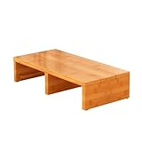 MBBTAG Bambus Step Hocker für Erwachsene, fußbank Holz, Robust und langlebig, tritthocker Erwachsene, Mit Rutschfester Unterseite, treppenstufen Holz, Schlafzimmer, Garten, Küche(60x30x11cm)