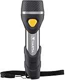 VARTA Taschenlampe mit 5 LEDs inkl. 1x AA Batterien, Day Light Multi LED F10 Leuchte, Taschenleuchte mit Anhänger, Lampe ideal für Haushalt, Angeln, Garage, Notfall, Stromausfall, Outdoor