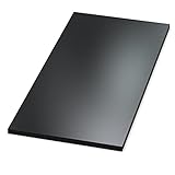 AUPROTEC Tischplatte 19mm schwarz 1400 mm x 700 mm Holzplatte melaminharzbeschichtet Spanplatte mit Umleimer ABS Kante Auswahl: 140x70 cm