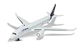 Majorette 212057980Q02 Airbus 350 Lufthansa, Spielzeugflugzeug, Originaldesign, Spielzeug, Flugzeug, ca. 11 cm, weiß, für Kinder ab 3 Jahren