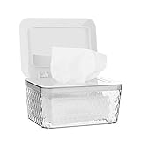 Whchiy Feuchttücher Box baby Boxen für Babypflegetücher BPA Frei Toilettenpapier Box mit Deckel Tissue Aufbewahrungskoffer für Zuhause und Büro (Weiß Box)