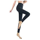 New Mix Leggings in Übergröße, Textu, Damenstrumpfhose, warm, verdickt, Seide, Nebel, einfarbig, nahtlos gefüttert, Thermo-Strumpfhose, Leggings, Hose, Business, Freizeit, Leggings für Damen, grau, S