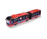Dickie Toys - Spielzeug-Bus Volvo (rot) – lenkbarer City Bus (40 cm) zum Spielen für Kinder ab 3 Jahren, Spielzeugauto mit Lenkung & Türen zum Öffnen