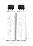 Sodapop Glasflaschen-Set Logan, Ersatzflaschen ausschließlich geeignet Wassersprudler Logan, 2X 850 ml