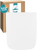 Calmwaters® Antibakterieller WC Sitz für Keramag Renova Nr. 1 Plan 202150 & 202160, Toilettensitz mit Absenkautomatik, Duroplast Klositz, Toilettendeckel abnehmbar, überlappend, Weiß, 26LP3461